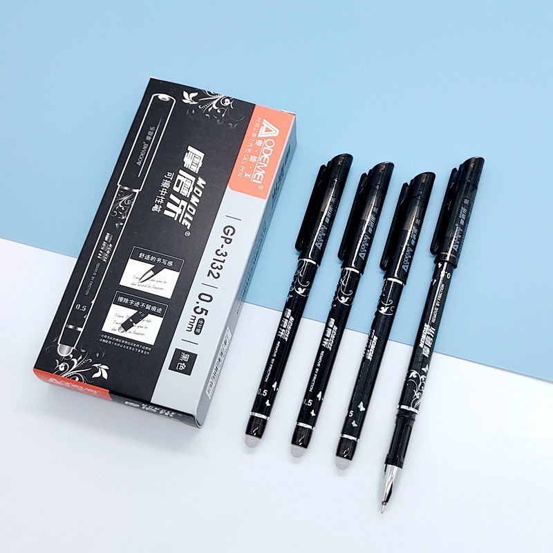 3132 oficina de negocios calor borrable pluma aomei estudiante gel pluma transparente magia borrable gel pluma 0,5