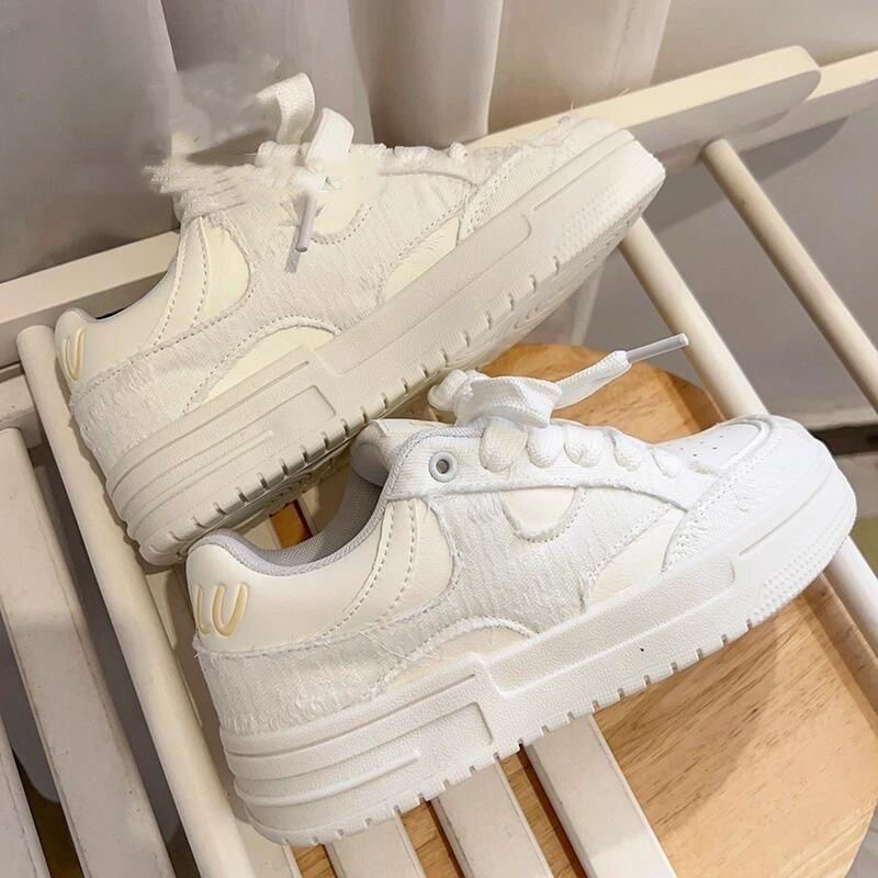 Retro ins-viento zapatos de mujer nicho blanco skateboardería zapatos nuevos zapatos blancos de pareja zapatos casuales