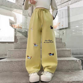 女大童春秋装腊肠狗卫裤2025新款初中生学生休闲裤运动裤女孩裤子