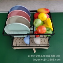 厨房多功能碗碟置物架水果蔬菜沥水篮子收纳架储物不锈钢厨具折叠