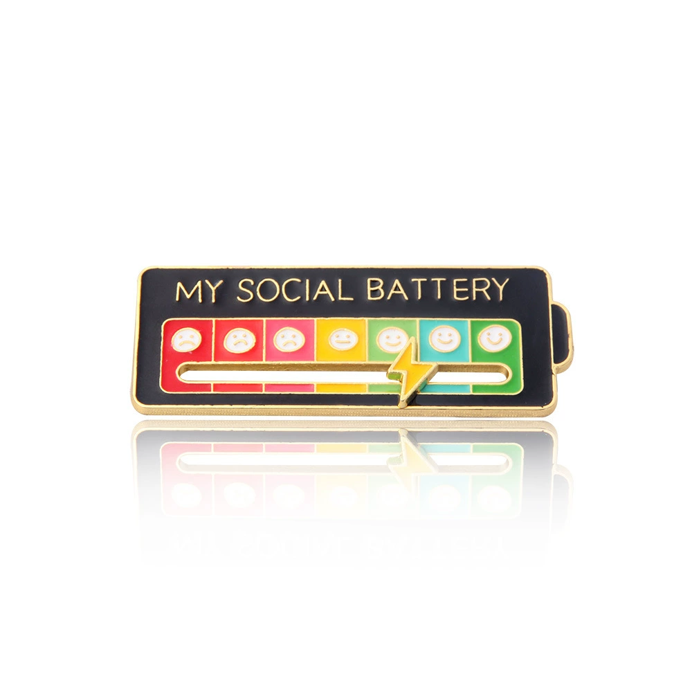 Rainbow emotional adjustable keychain, badge, brooch