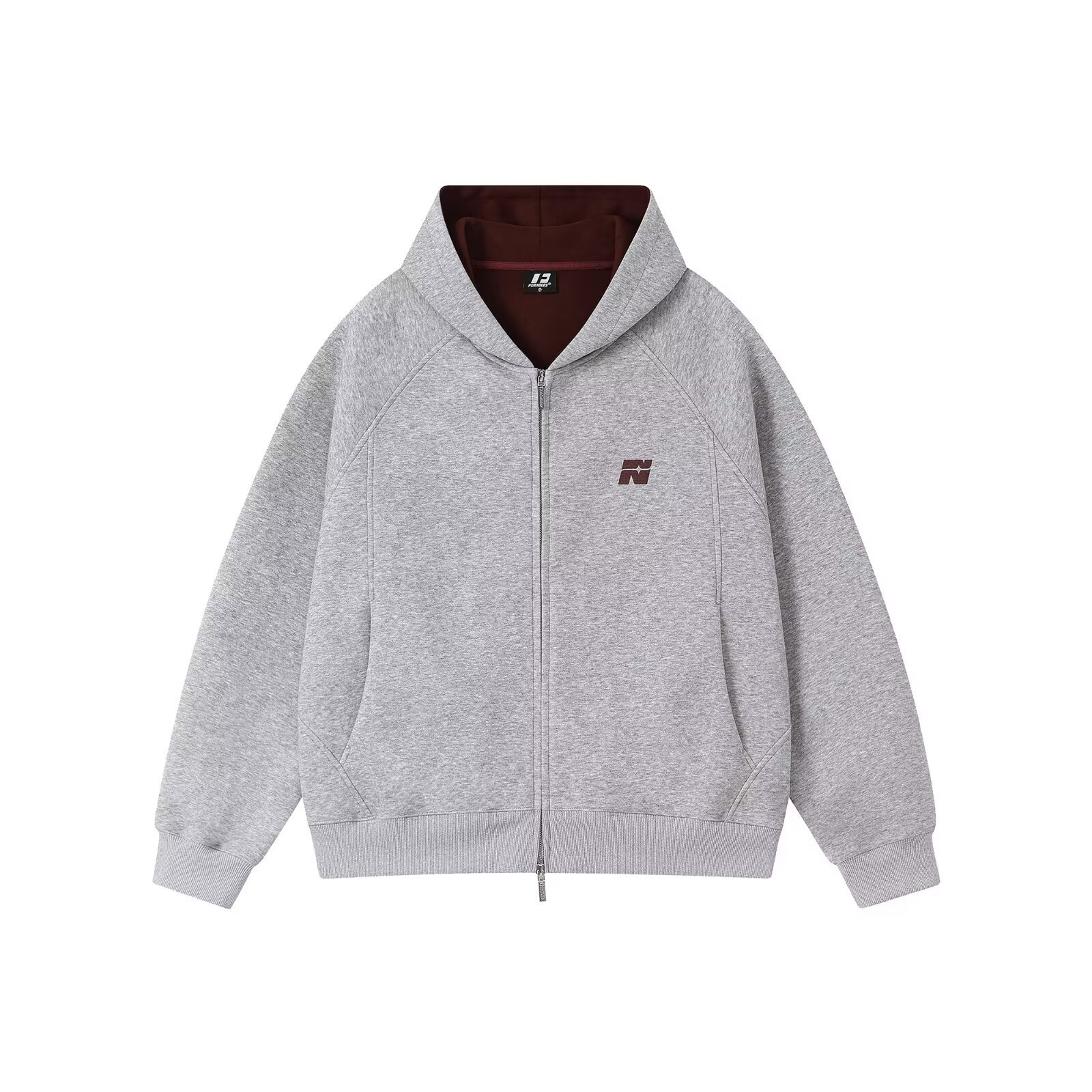 Cardigan de color pesado, camisa encapuchada de primavera y otoño, camisa encapuchada corta, camisa encapuchada, chaqueta americana para hombres y mujeres