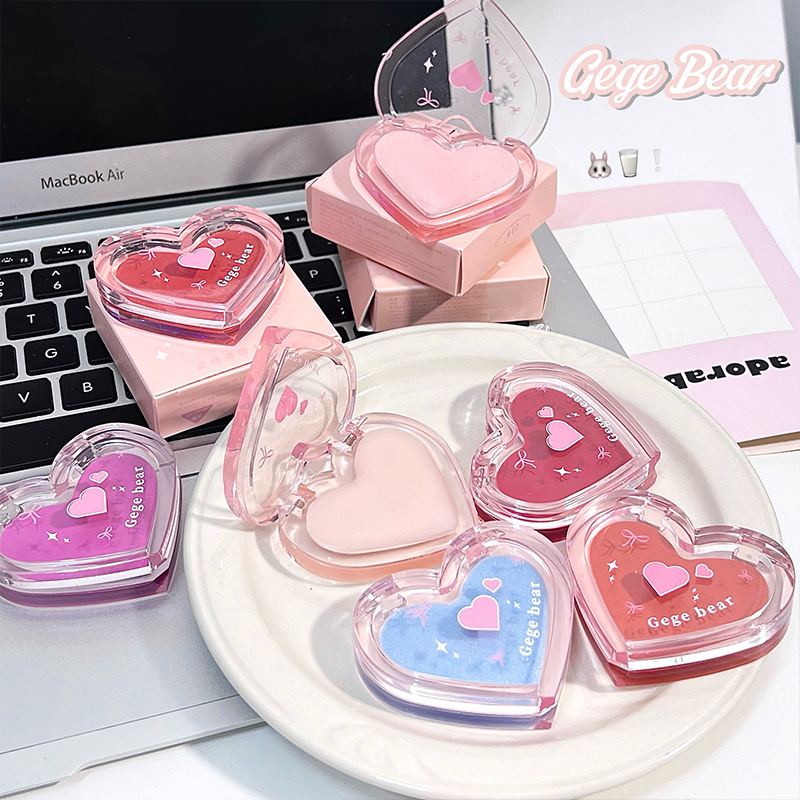 Gege bear brillante y transparente crema de agua de amor monocromático natural brillante facial natural rubina tridimensional