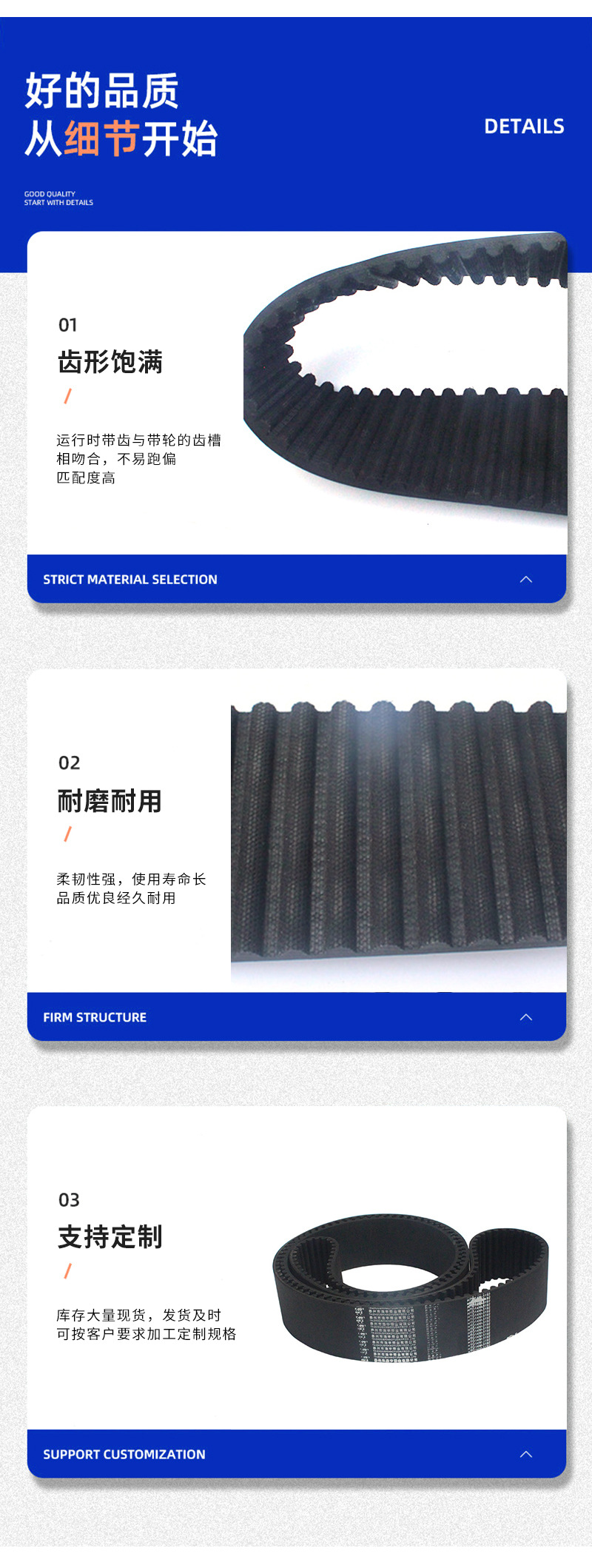 Directly from the Manufacturer: Rubber Polyurethane 14m3192 Timing Belt for Engineering Transmission Machinery and Circular Conveyor Belts