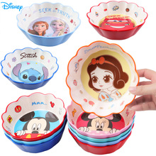迪士尼兒童碗防摔防燙餐具耐用可愛密胺碗小孩男女寶寶樹脂餐具碗