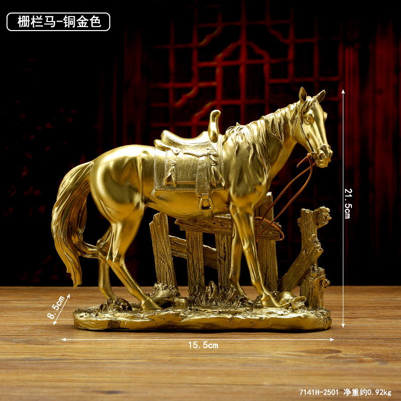 Horse to Success Ornaments Immediate Wealth Resin Crafts Home Living Room Entrance Wine Cabinet Office Decorations
