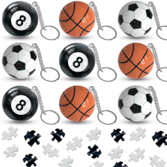 3D パズルボールクロスボーダークリエイティブパズル楽しい黒 8 スプライシング組み立てサッカーバスケットボールビルディングブロックおもちゃ小さなペンダント