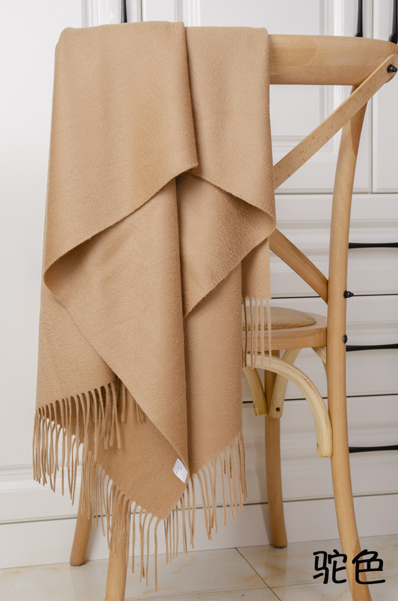 Fábrica de Mongolia Interior al por mayor de cachemira pura shoulderbands simple chal otoño invierno bufandas damas de cachemira caliente espesa