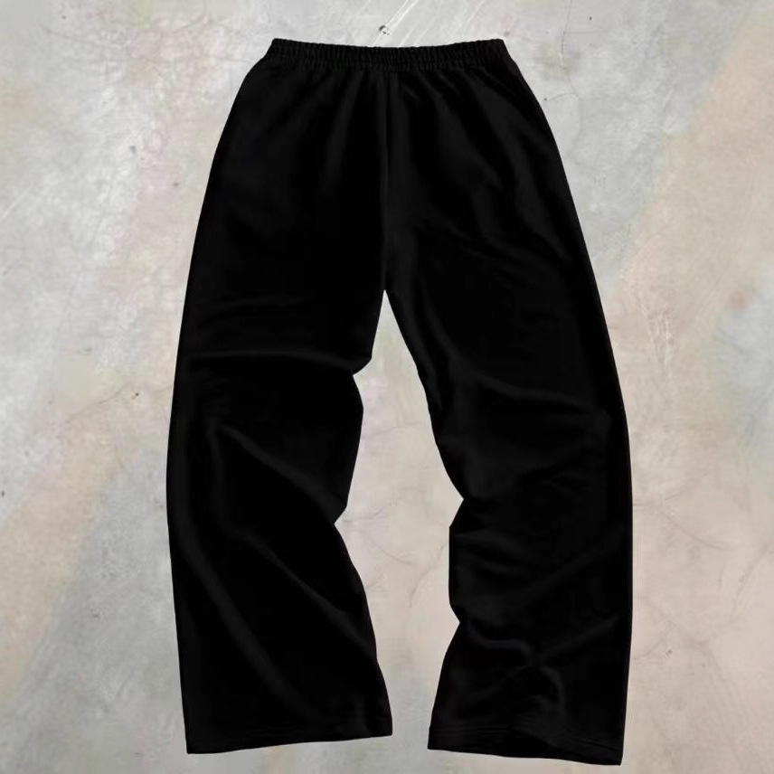 NOKOMETA American Retro Letter Star Printed Sweatpants, Trendy Brand Street Loose Drawstring Straight Sweatpants For Men And Women_voghion.com