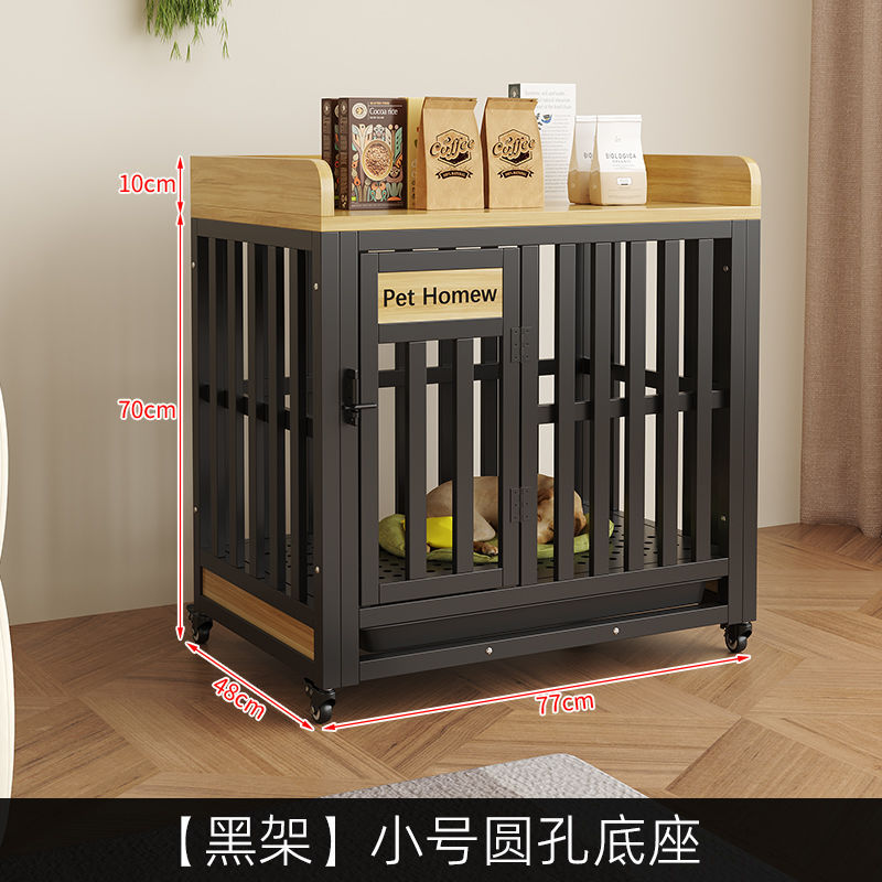 Gran jaula de perro doméstica interior con polea de extracción rápida tipo marco de hierro jaula de perro pintada para fortalecer la casa de perros
