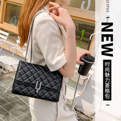 バッグの女性の新しい気質の二階の小さいショルダーバッグの菱格のファスナーの小さい香風の百合のシンプルなショルダーバッグの斜めなショルダーバッグ