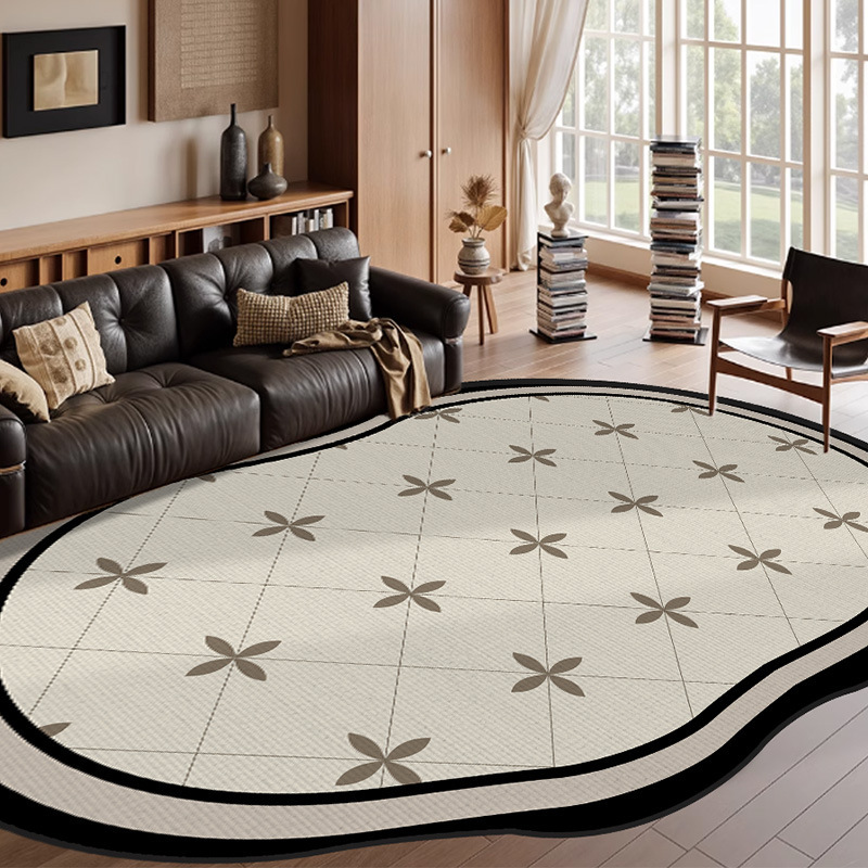 Alfombras sala de estar dormitorio americano forma alfombra de cama impermeable sofá francés sin cuidado esteras de suelo irregulares silenciosas