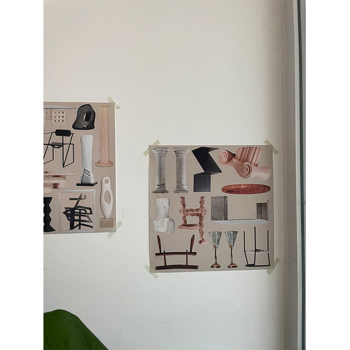 [Design Portfolio] Ins Blogger Art Coffee Shop Bauhaus Wall Sticker Hanging Painting Core Decorative Painting Sea