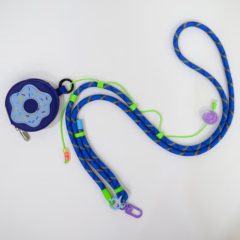 8MM botón de puerta de color ajustable de teléfono móvil cuerdas trenzadas de nylon robusto y duradero accesorios de bolsas de flores sensación de alto nivel