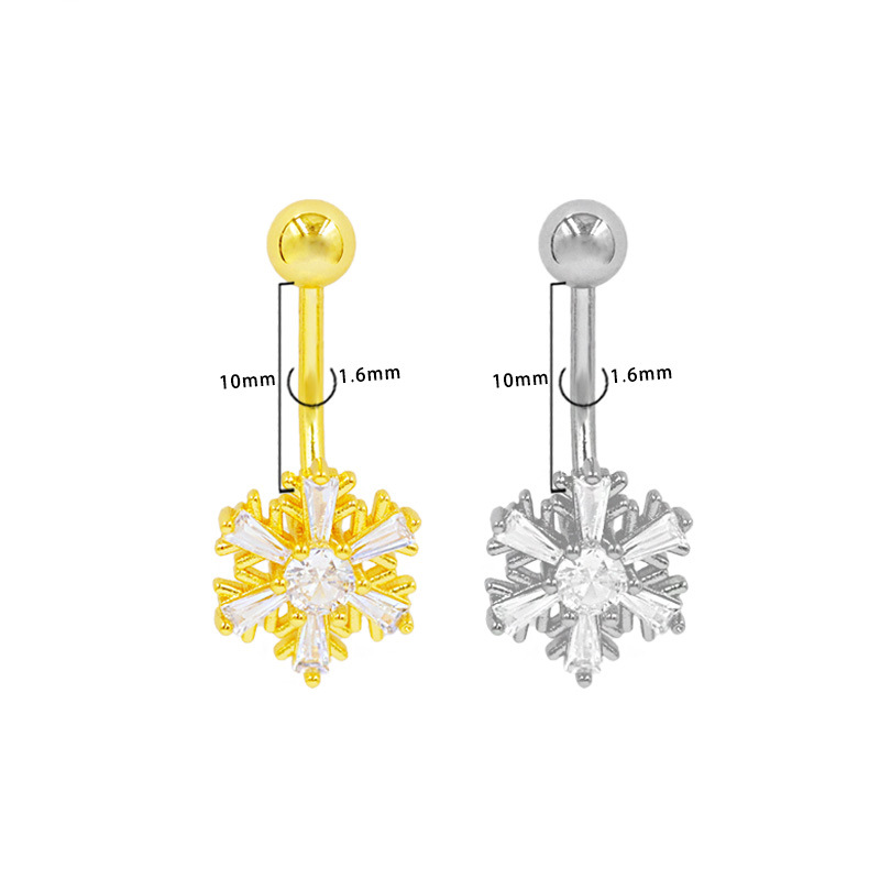 Zierliches Blumen Bauchnabelpiercing Für Damen Elegantes Design_voghion.com