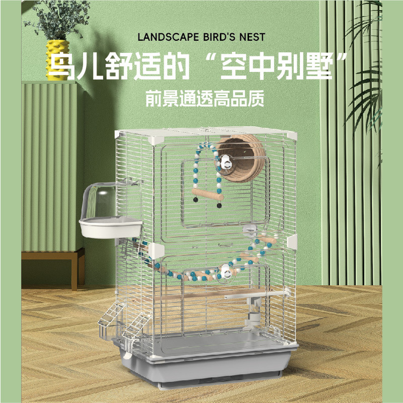 Acrylic Bird Cage Budskin Bird Cage Xuan Feng Peony Bird Embroidered Eye Large Villa Bird Cage Ornamental Cage
