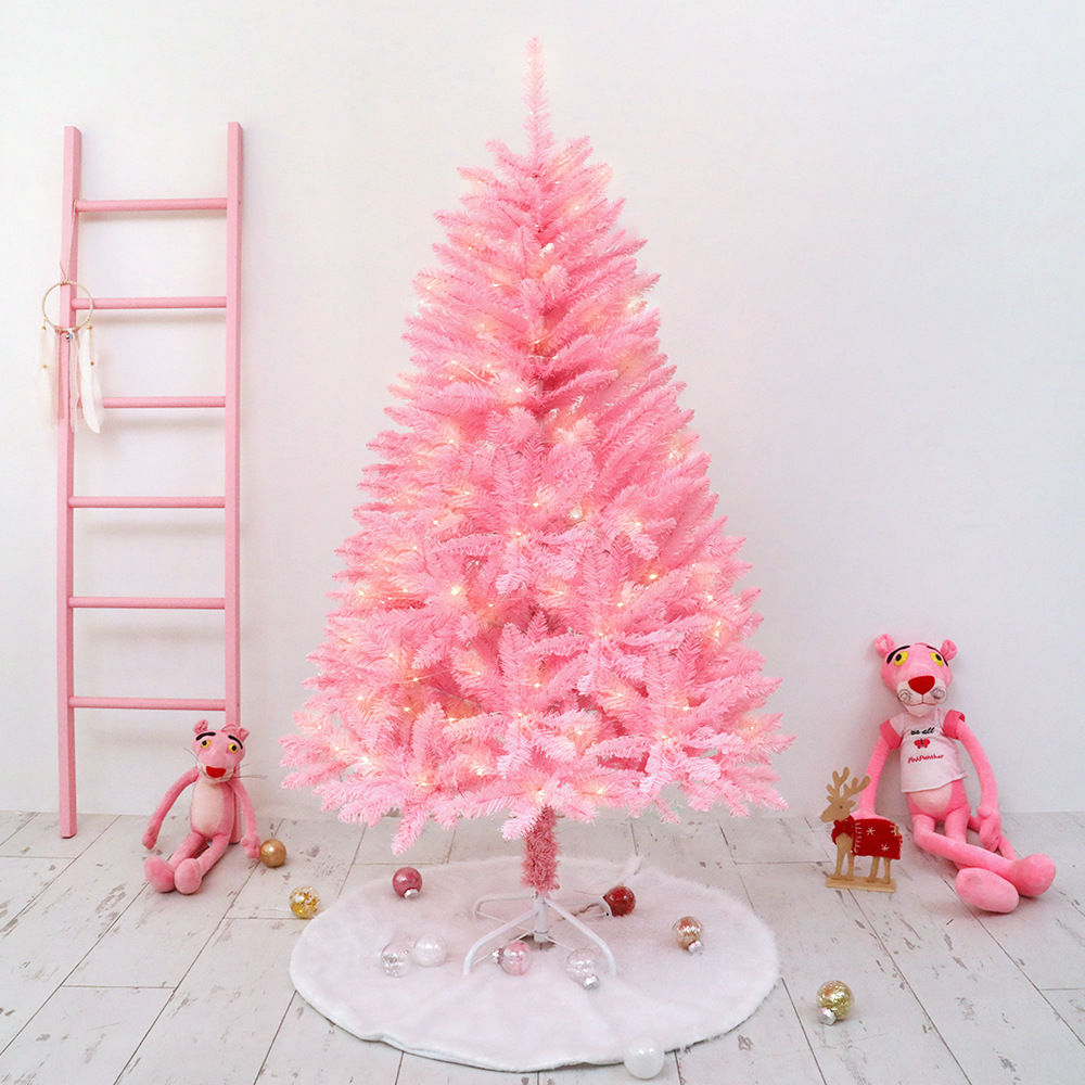 Flor de cerezo Rosa árbol de Navidad centro comercial ventana decoración de Navidad señaló cifrado de cabeza plana simulación de Navidad árbol decorativo