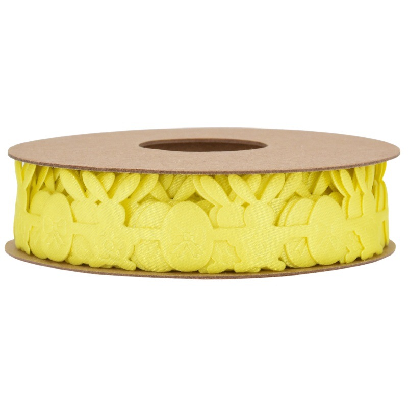 Nuevos productos transfronterizos de zanahoria de Pascua conejo huevo cinta de regalo embalaje material de arco primavera cinta
