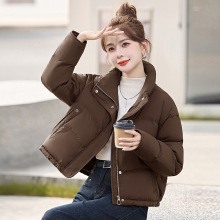 2025冬新款短款羽绒服女小个子立领加厚保暖面包服90白鸭绒ME9525