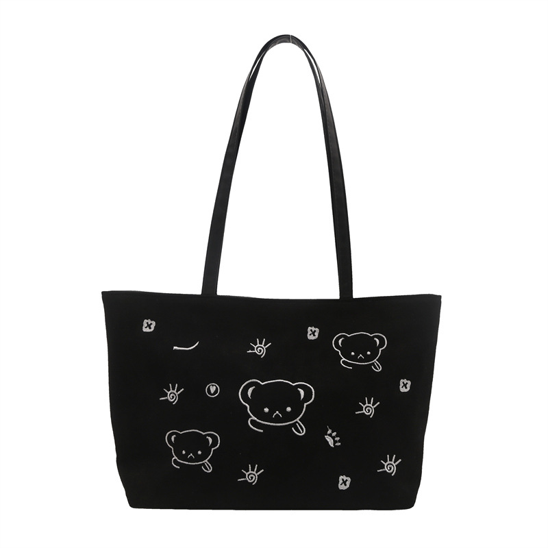 Casual bolsa de tela de gran capacidad para mujeres 2024 nueva moda para salir bolsa de compras portátil de viaje mochila