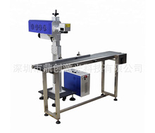 深圳鼎创光纤激光镭雕机飞行在线流水线打标包装行业