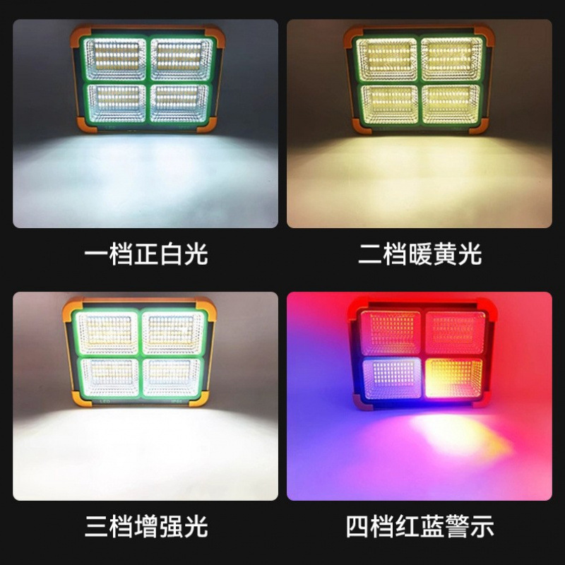 Reflector Solar con Batería de Gran Capacidad, Iluminación de Emergencia para Exteriores, Luz Multifuncional, Alto Brillo Transfronterizo