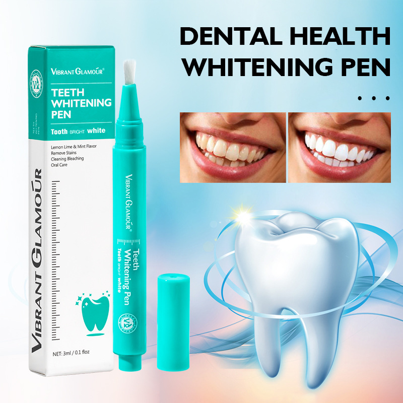 Vibrant Glamour Herbal Mint Tooth Whitening Pen, Rotating Yellow-Stain Removing Toothbrush Pen, Wholesale