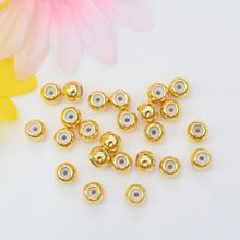 ��ɫ18k������{�����z��6mm diy�ֹ����朴��������β���{����