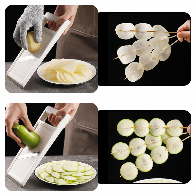 Cortador de mano de cocina cortador de frutas y verduras doméstico raspador de zanahoria raspador de patata cortador de pepino cortador image 5