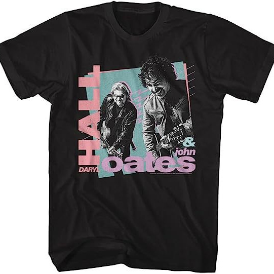 Hall & Oates 80's music retro style smiling men's European and American high street vintage short sleeve t-shirt
