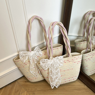 Woven capacious summer one-shoulder bag, universal brand underarm bag, shoulder bag, high-quality style