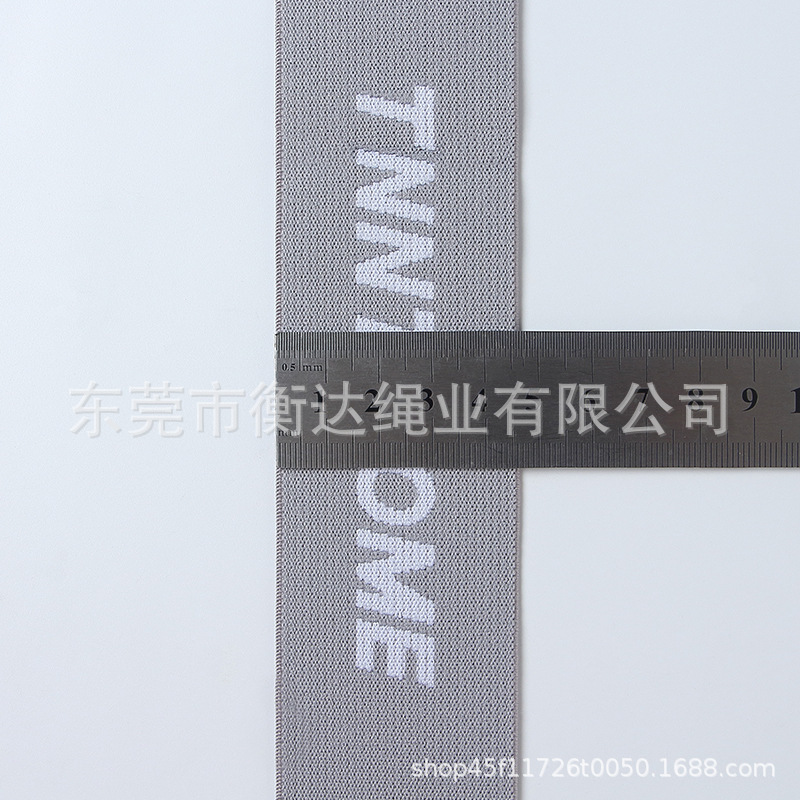 Inventario plano 4.5cm computadora jacquard elástico alta elástica durable pantalones expuestos calzoncillos cintura cabeza de letras