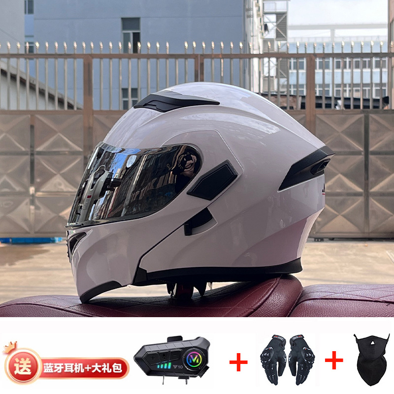 JIEKAI casco de motocicleta casco completo de motocicleta para hombres y mujeres Bluetooth casco de exposición casco de coche eléctrico 3C certificación