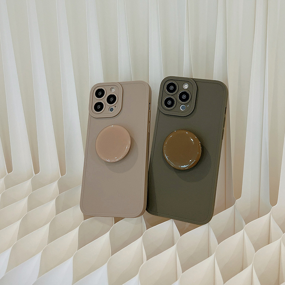Retro plain color iPhone14 Apple mobile phone case 14pro ma