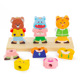 Wooden animal dress up mix and match toy set