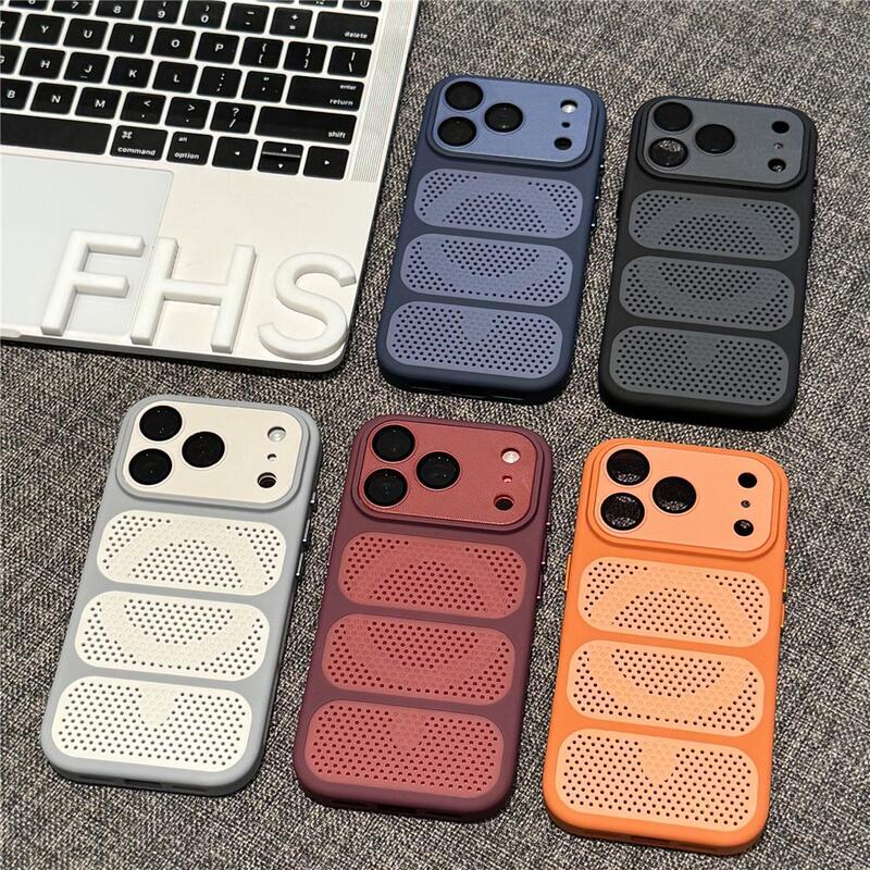 Suitable for iPhone 17 Mobile Phone Case, Summer Breathable Cooling Mesh Case, Magnetic Suction Matte Skin-Feel Protective Cover for Apple 14 Suitable for iPhone 17 Mobile Phone Case, Summer Breathable Cooling Mesh Case, Magnetic Suction Matte Skin-Feel Protective Cover for Apple 14