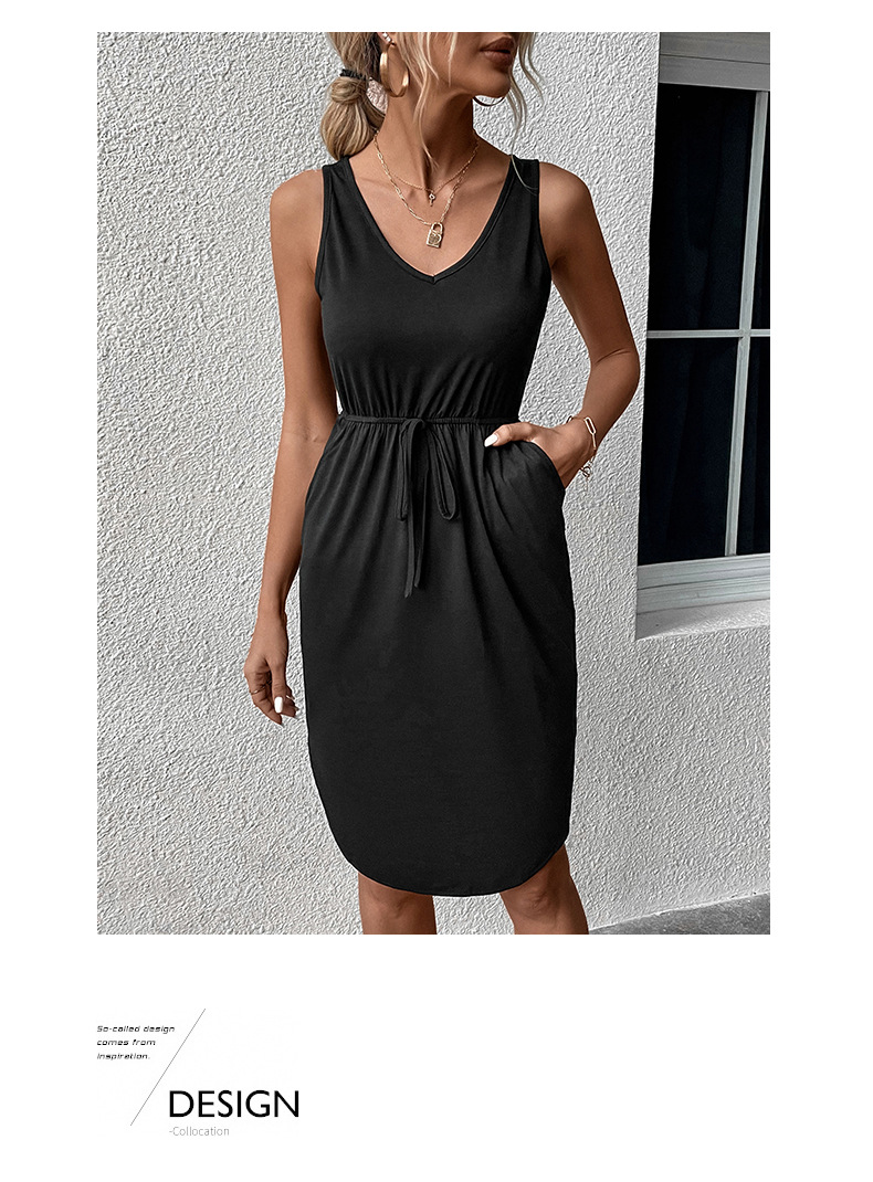 Summer Women Wear Sleeveless Casual Solid Color Dress 8 Summer Women Wear Sleeveless Casual Solid Color Dress