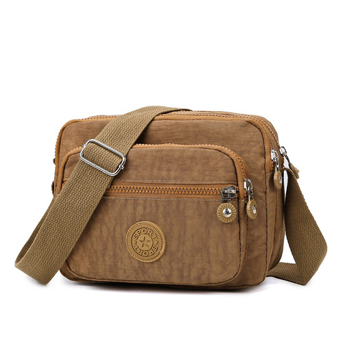 New Oxford Cloth Single-Shoulder Women's Bag Large Capacity Simple Water-Proof Crossbody Bag Lightweight Casual Wide Shoulder Strap Small Square Bag