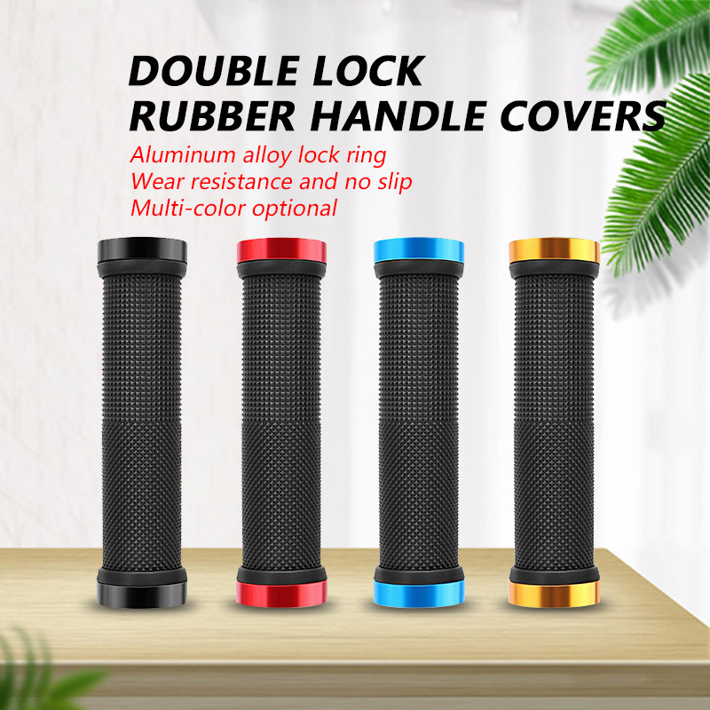 Bicycle Handle Set Mountain Bike Handle Aluminum Alloy Bilateral Locking Handle Set Dead Flying Bicycle Anti-slip Handle Rubber