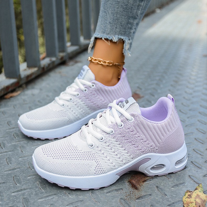 New Sports Shoes for Women, Lightweight Shoes, Women's Casual Running Shoes, Fashionable Soft-Soled Shock-Absorbing Trendy Women's Shoes, Breathable
