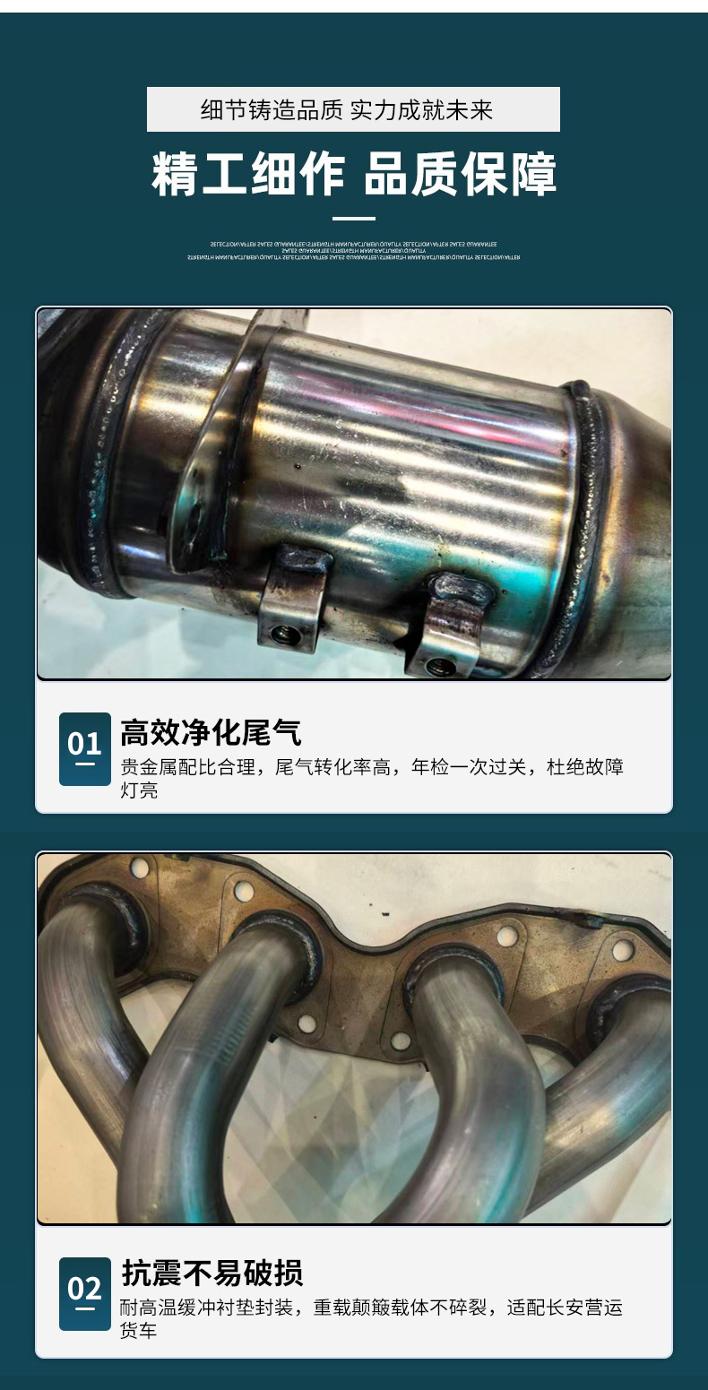 Exhaust Purification Catalytic Converter for Changan Series Yidong CS35, High-Temperature Resistant, Leak-Proof, High-Efficiency Purification Three-Way Catalytic Converter