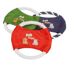 棉绳帆布飞盘耐咬狗狗狗飞碟宠物玩具软训练用品大型犬