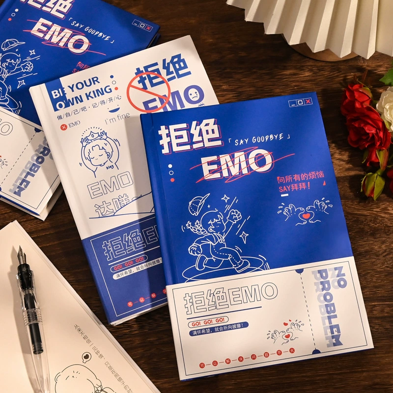 Zi также отклонил EMO ноутбук студентов, чтобы снизить давление, простые примечания к иллюстрациям, блокнот, оптовая продажа