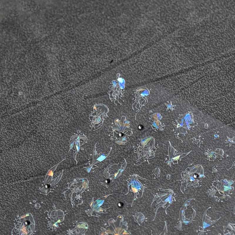 tomoni Shell Light Nail Art Stickers Explosions Vintage Nail Stickers Factory Wholesale Starfish Mermaid Jellyfish 3178