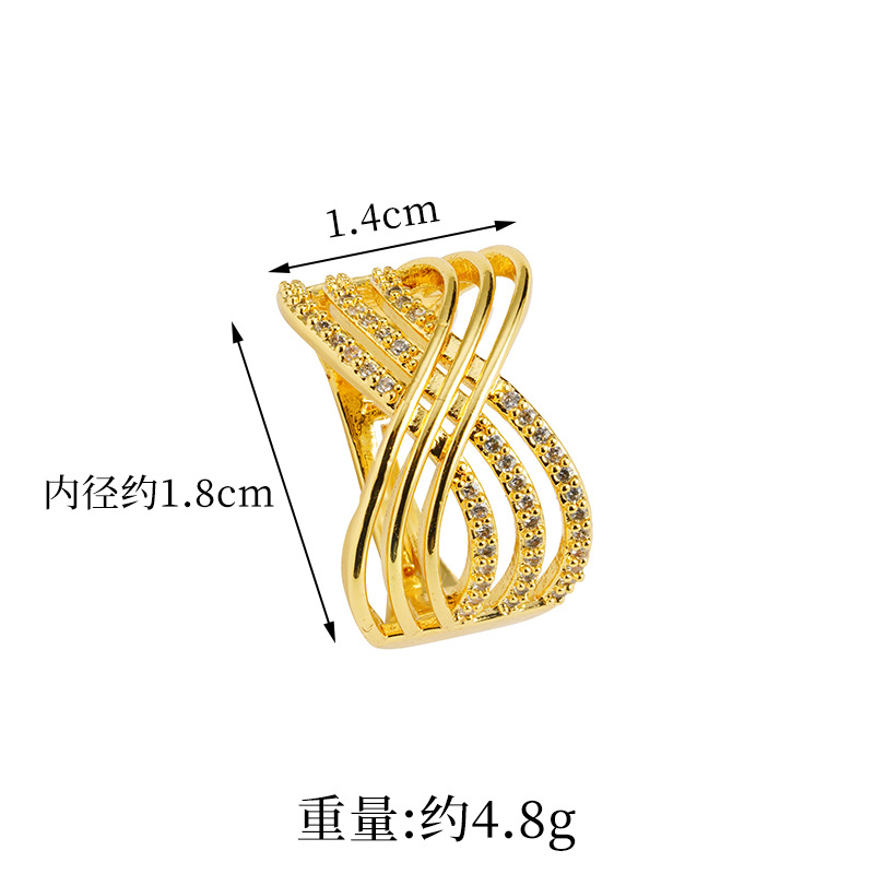 Anillo de mujer de oro de arena de Vietnam personalidad universal Europa y América simplificada viento transfronterizo fabricantes de joyería al por mayor