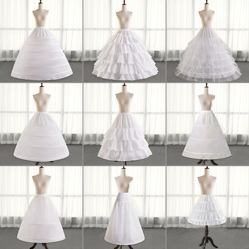 Bridal wedding dress petticoat Lolita floral fishbone ultra-puffy long gown support adjustable underskirt Bridal wedding dress petticoat Lolita floral fishbone ultra-puffy long gown support adjustable underskirt