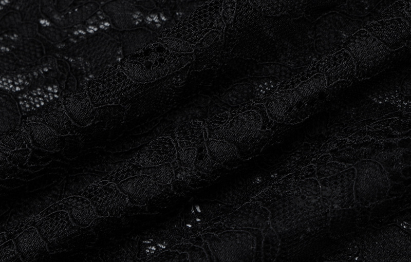 Black Sheer Lace Off Shoulder Maxi Dress Image 8