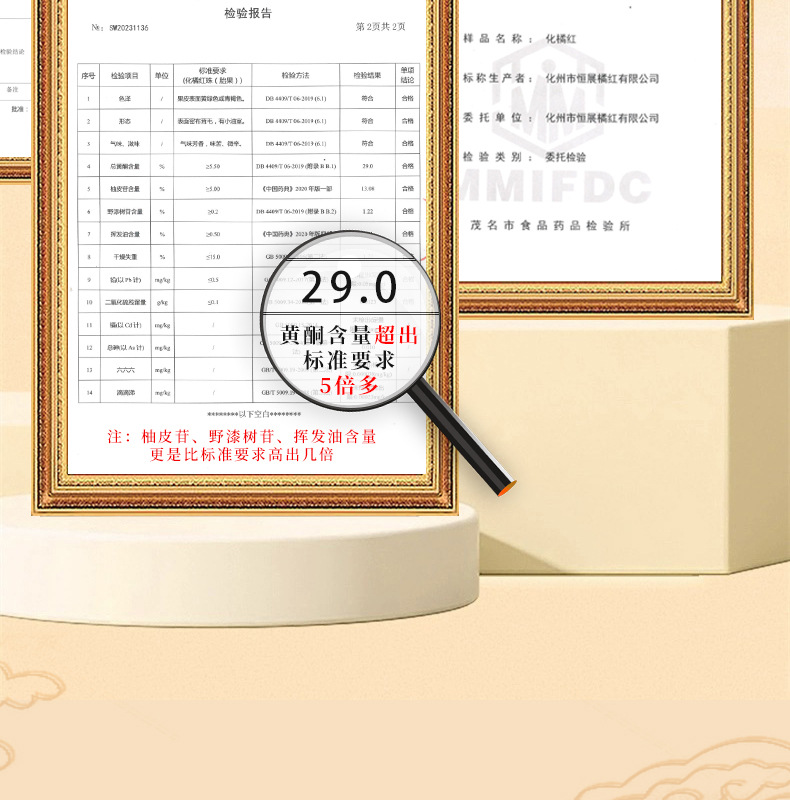 Huazhou Tangerine Peel Slices Hua Ju Hong 125g Aged Whole Fruit Slices Traditional Herbal Tea preparation