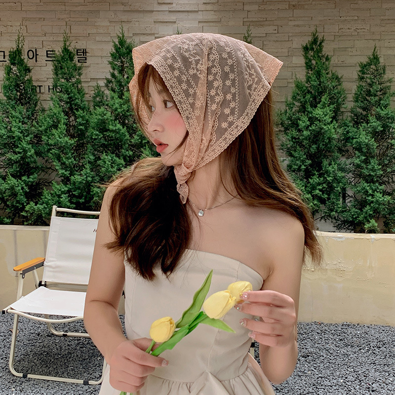 SKU图_粉色花藤三角巾超美