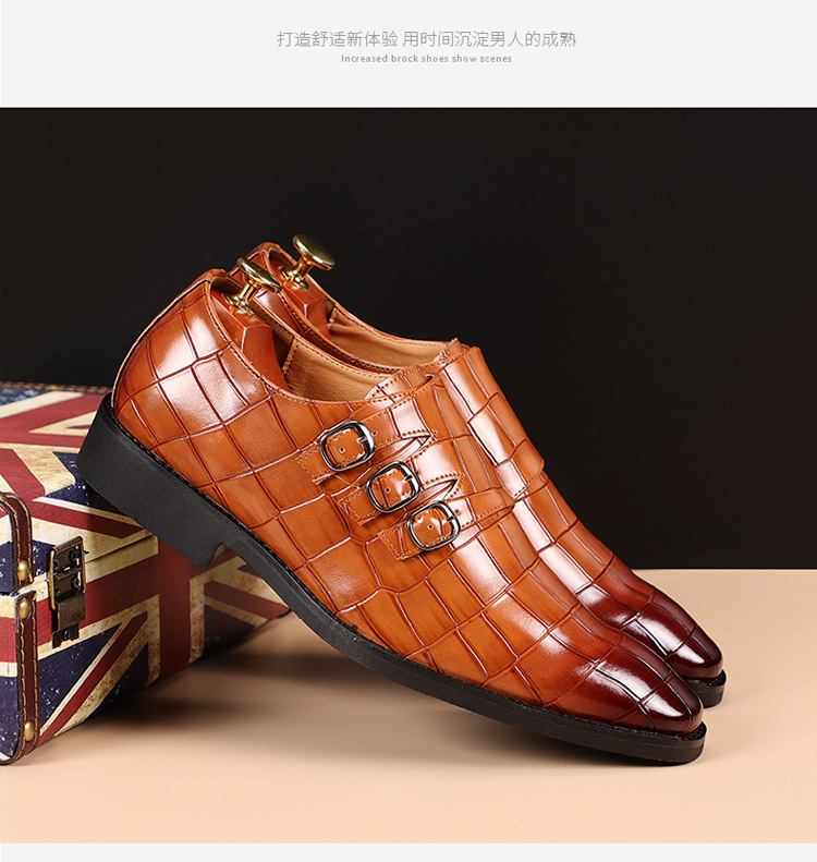 affordable plus size pu leather dress shoes for men Wholesale Cheap Plus Size PU Leather Official Shoes for Men 48size